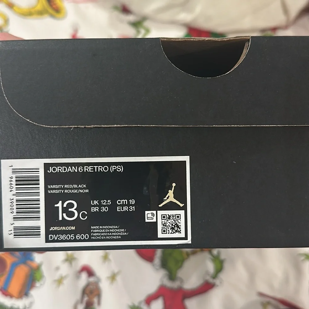 Jordan 6 retro boys size 13